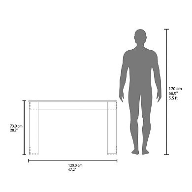 Melb Writing Desk with Ample Workstation and Sturdy Legs