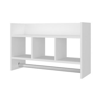 Dell Wall Shelf with Towel Bar, 2 Shelves