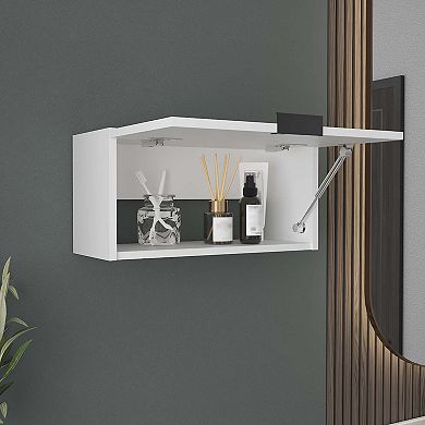 DEPOT E-SHOP Caroleen Wall Cabinet, 1 door, 1 Shelf, White