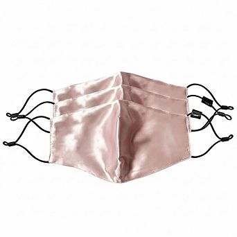 100% Silk Face Mask, Antimicrobial, 3 pk