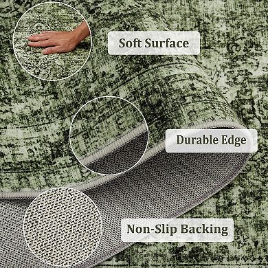 ANIXOL Low Pile Washable Area Rug