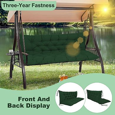 60in Outdoor Swing Replacement Cushion, Patio Furniture Cushions for Porch, Garden, Loveseat Glider