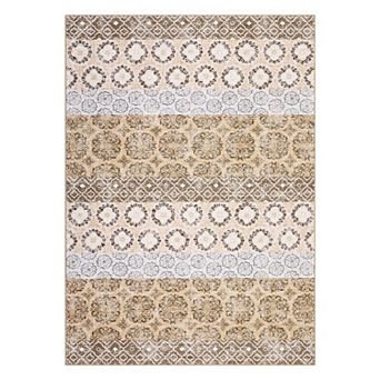 Boho Area Rug Non Slip Ultra Thin Machine Washable Floor Cover for Bathroom Living Room Bedroom