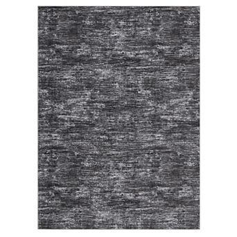 Modern Textured Area Rug Ultra Thin Low Pile Machine Washable Floor Cover for Kitchen Living Room