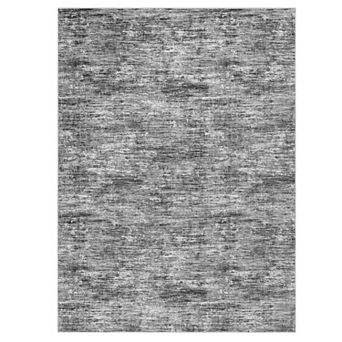 Modern Textured Area Rug Ultra Thin Low Pile Machine Washable Floor Cover for Kitchen Living Room