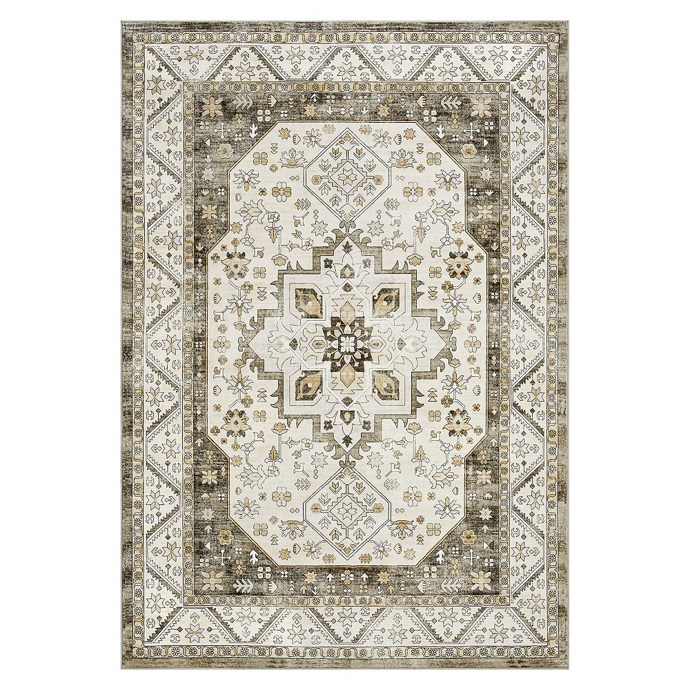 Easy Care Vintage Rug Non Slip Rubber Back for Kitchen Bedroom Office