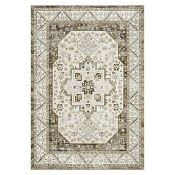 Easy Care Vintage Rug Non Slip Rubber Back for Kitchen Bedroom Office