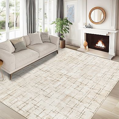Abstract Area Rug For Living Room Bedroom Dining Space