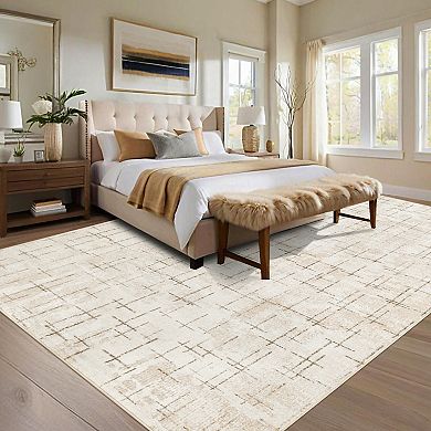 Abstract Area Rug For Living Room Bedroom Dining Space