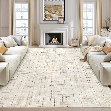 Abstract Area Rug For Living Room Bedroom Dining Space
