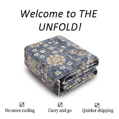 Boho Modern Washable Rug Non-Skid Backing, Stain Resistant, Perfect for Kids, Pets High Traffic