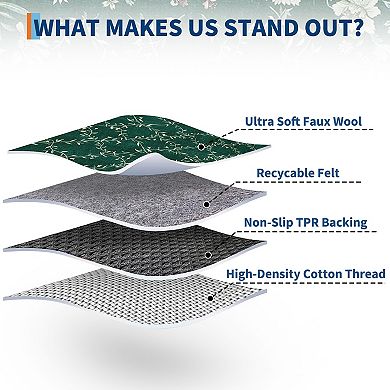 Floral Area Rugs Non Slip Soft Ultra-Thin Indoor Boho Rug