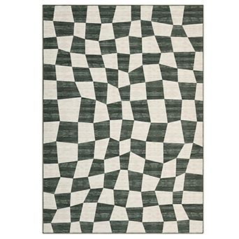 Abstract Area Rug Non Slip Machine Washable Pet Friendly Floor Cover for Living Room Bedroom