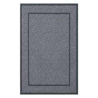 Modern Solid Rectangle Rug Low Pile Stain Resistant Machine Washable Non Slip Backing