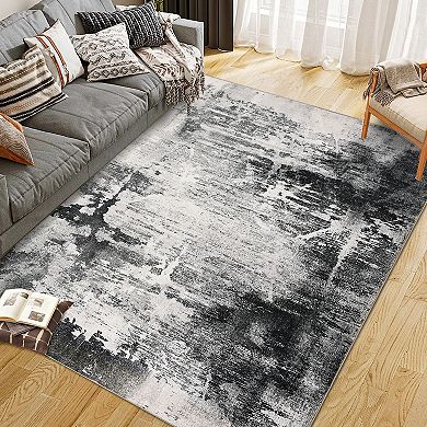 Modern Abstract Area Rugs Thin Rug for Bedroom Non-Slip Living Room Rug
