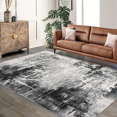 Modern Abstract Area Rugs Thin Rug for Bedroom Non-Slip Living Room Rug