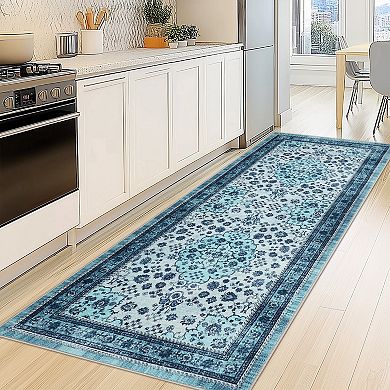 Boho Modern Washable Rug Non-Skid Backing
