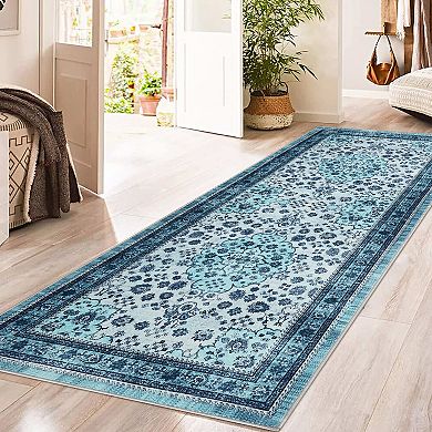 Boho Modern Washable Rug Non-Skid Backing