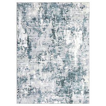 Vintage Abstract Area Rugs Machine Washable, Non-Slip Low Pile Boho Carpet