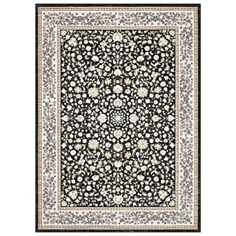 Vintage Washable Area Rugs Soft Low Pile Non-Slip with Rubber Backing for Home Office