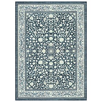Vintage Washable Area Rugs Soft Low Pile Non-Slip with Rubber Backing for Home Office