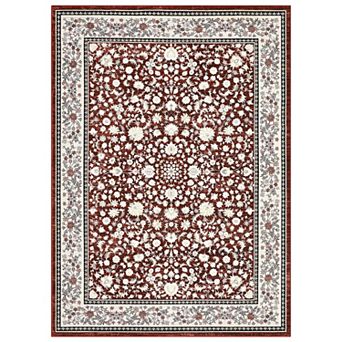 Vintage Washable Area Rugs Soft Low Pile Non-Slip with Rubber Backing for Home Office