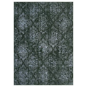 Area Rugs Non Slip Low Pile Boho Floral Small Carpet