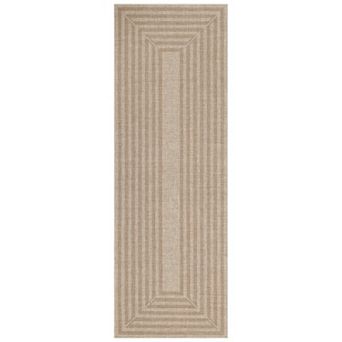 Modern Washable Jute Rug Non Slip Geometric Indoor Carpet for Kitchen Bedroom