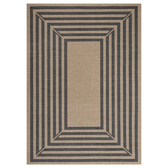 Modern Washable Jute Rug Non Slip Geometric Indoor Carpet for Kitchen Bedroom