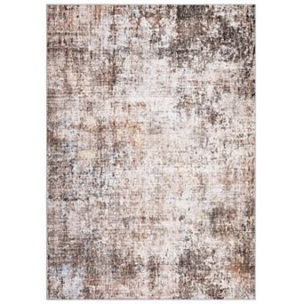 Abstract Area Rugs Machine Washable, Non-Slip Low Pile Boho Carpet