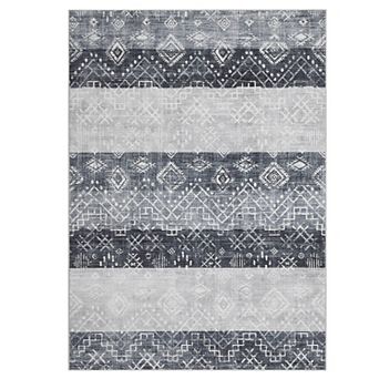 Boho Area Rug Non Slip Foldable Machine Washable Non Shedding Floor Cover for Living Room Bedroom