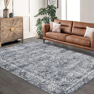 Soft Low Pile Washable Rug Kid & Pet Friendly, Ideal for Any Room