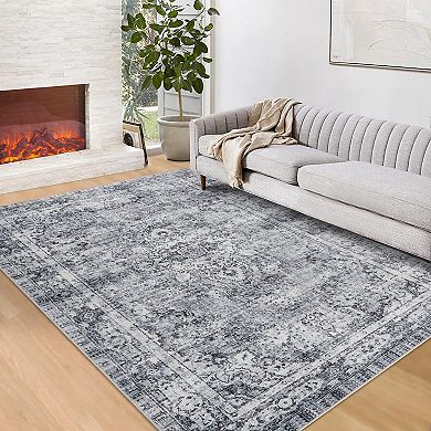 Soft Low Pile Washable Rug Kid & Pet Friendly, Ideal for Any Room
