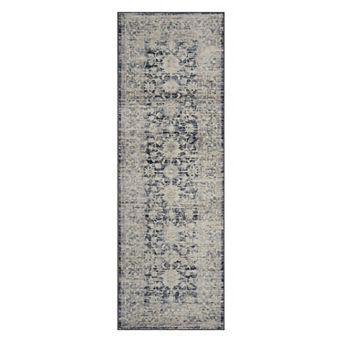Easy Care Vintage Rug Non Slip Rubber Back, Fade Resistant Polyester, for Kitchen Bedroom Office