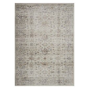 Easy Care Vintage Rug Non Slip Rubber Back, Fade Resistant Polyester, for Kitchen Bedroom Office