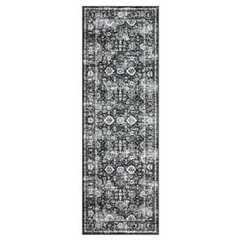 Vintage Area Rug Non Slip Stain Resistant Machine Washable Floor Cover for Bathroom Living Room