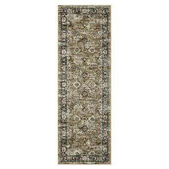 Vintage Area Rug Non Slip Stain Resistant Machine Washable Floor Cover for Bathroom Living Room