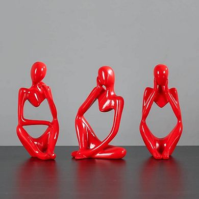 3 Thinker Resin Abstract Decorative Sculpture