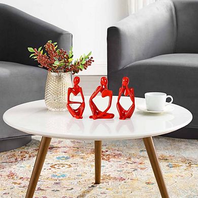 3 Thinker Resin Abstract Decorative Sculpture