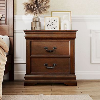 Mandura Traditional 2-drawer Nightstand