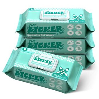 Biodegradable Hydrating Hypoallergenic Unscented Dog Grooming Wipes with Aloe Vera