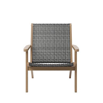 New Classic Furniture Radius 3-Piece Wood and Wicker Patio Set