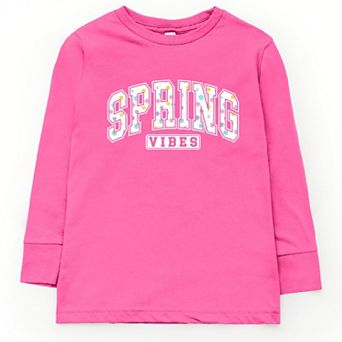 Spring Vibes Varsity - Toddler Long Sleeve Graphic Tee