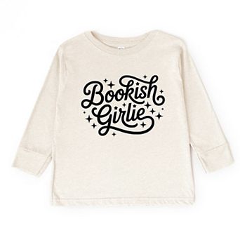 Bookish Girlie Cursive Stars - Toddler Long Sleeve Graphic Tee