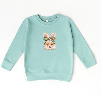 Bunny Face Yarn Print - Toddler Graphic Sweatshirt