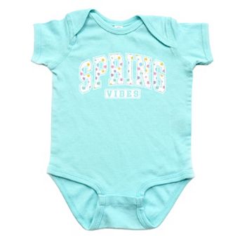 Spring Vibes Varsity - Baby Short Sleeve Graphic Bodysuit