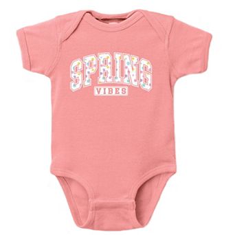 Spring Vibes Varsity - Baby Short Sleeve Graphic Bodysuit