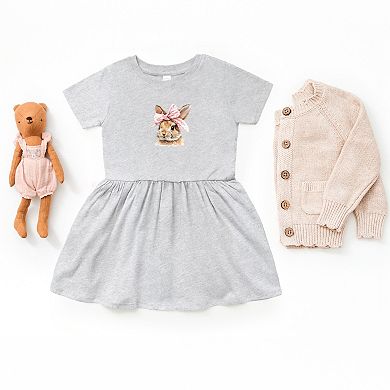 Watercolor Coquette Bunny - Infant Dress