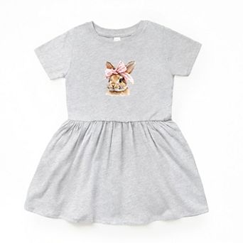 Watercolor Coquette Bunny - Infant Dress