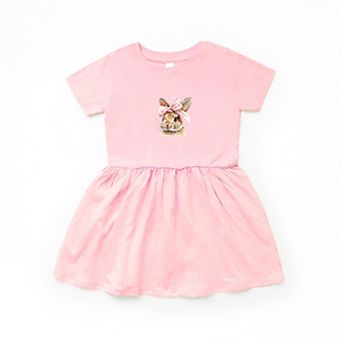 Watercolor Coquette Bunny - Infant Dress